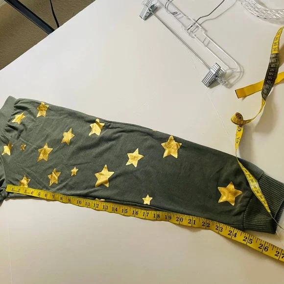 Chaser Green Gold Star Print Pull On Jogger Size XS - Picture 8 of 9
